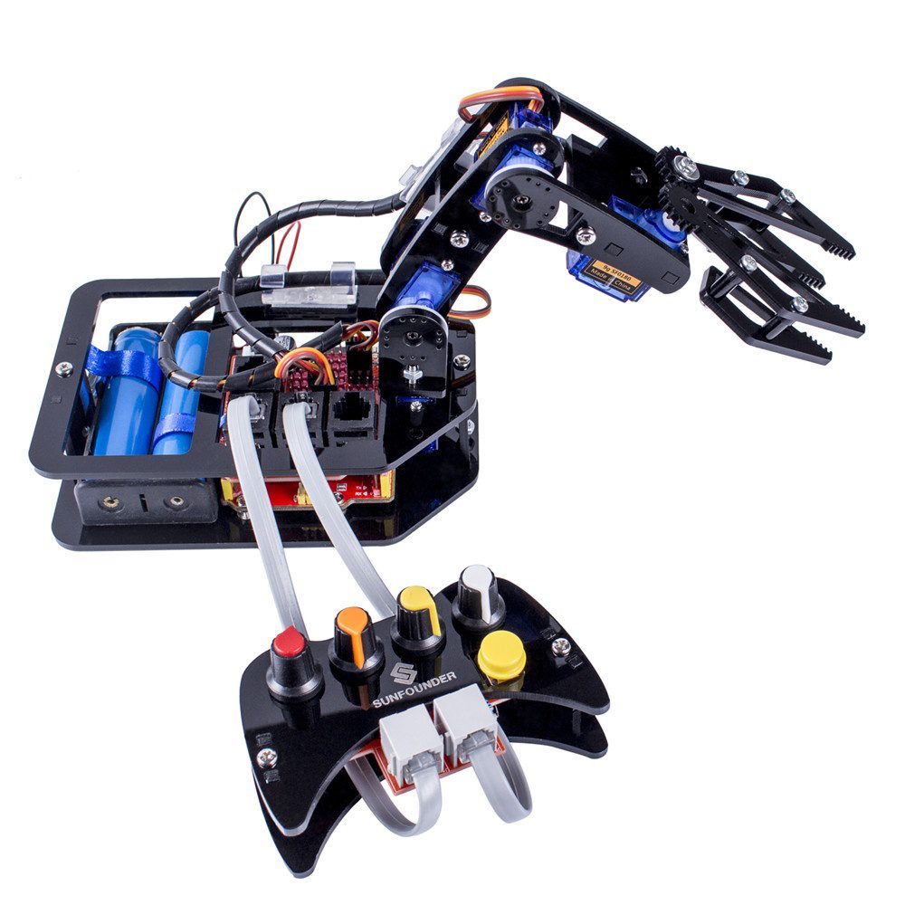 Робот манипулятор с проводным пультом управления для Arduino Uno R3