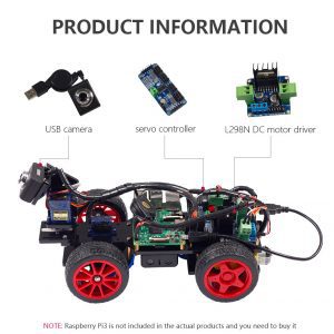 информация о Умный робот автомобиль Raspberry Pi 3 c видеокамерой