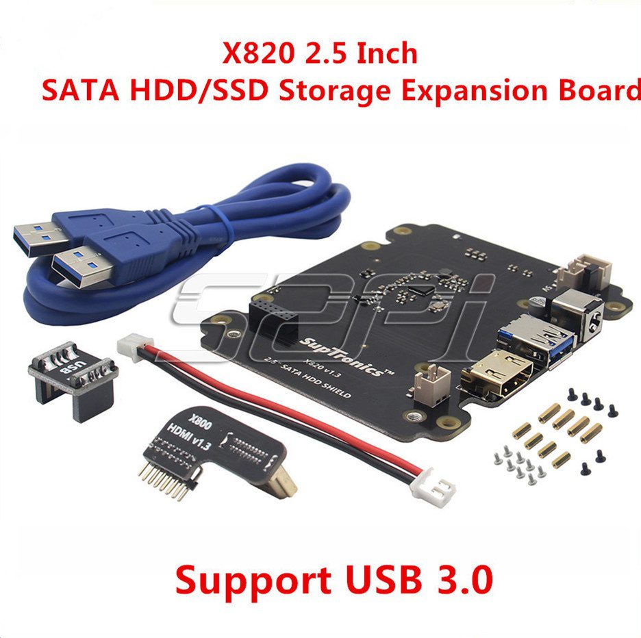 Плата расширения для Raspberry Pi для подключения 2.5 дюймов SATA HDD/SSD