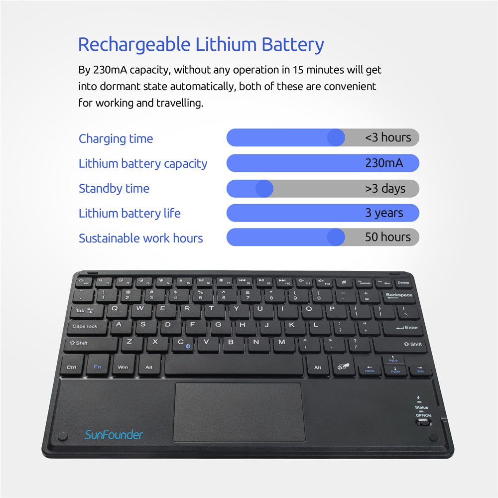 Особенности 10 дюймовой беспроводной Bluetooth клавиатуры для Raspberry Pi с тачпадом