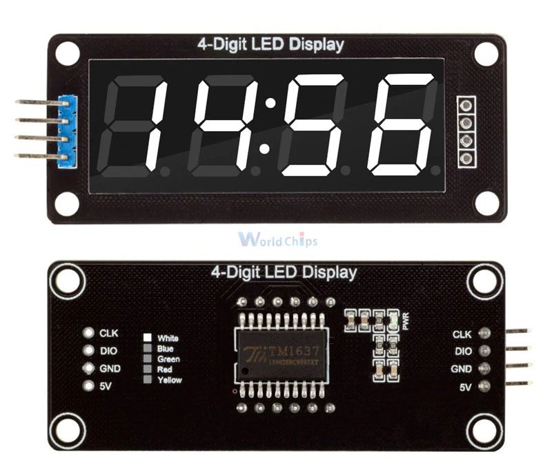 4-разрядный светодиодный дисплей 7 сегментов TM1637 для Arduino