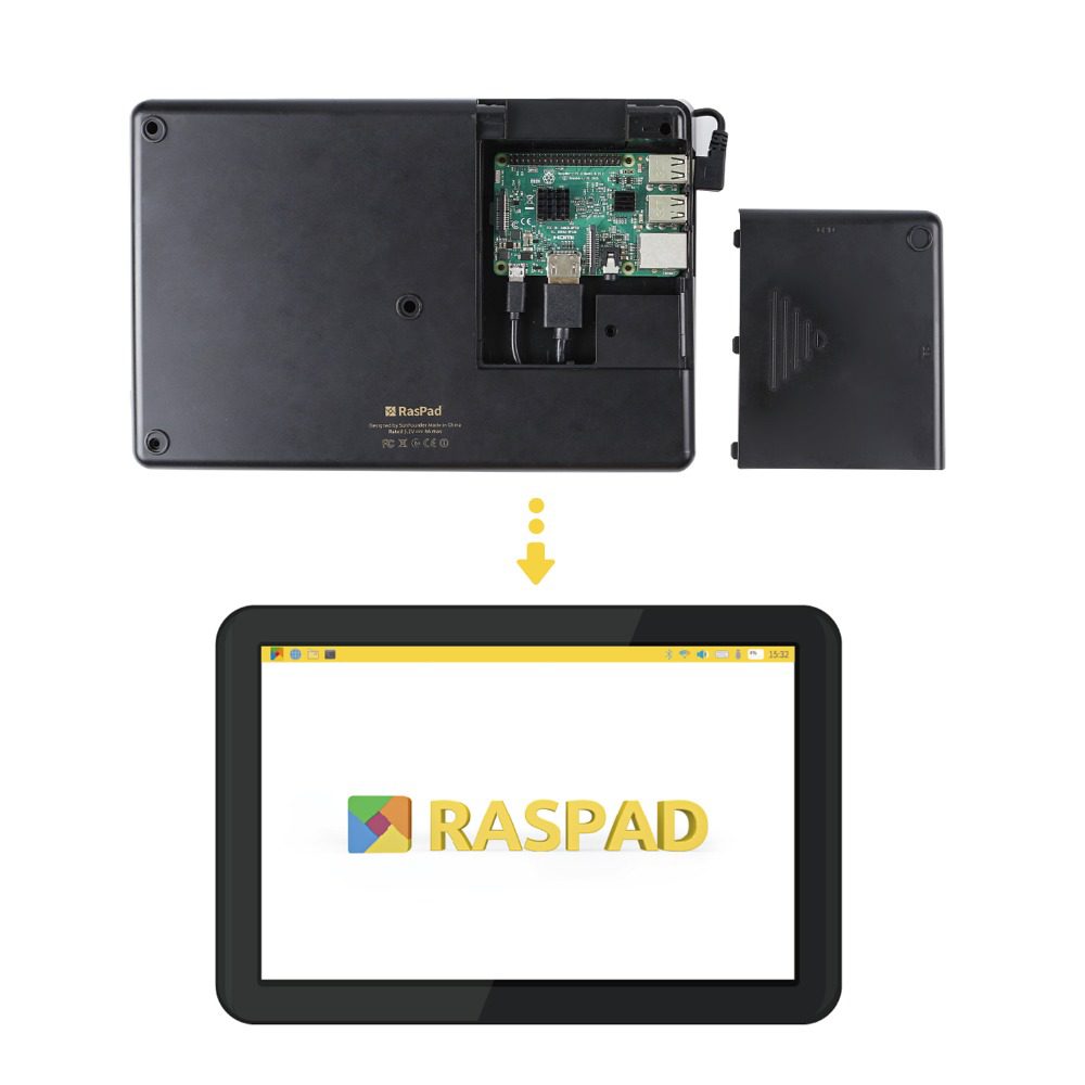 Raspad 10 дюймовый планшет с Raspberry Pi