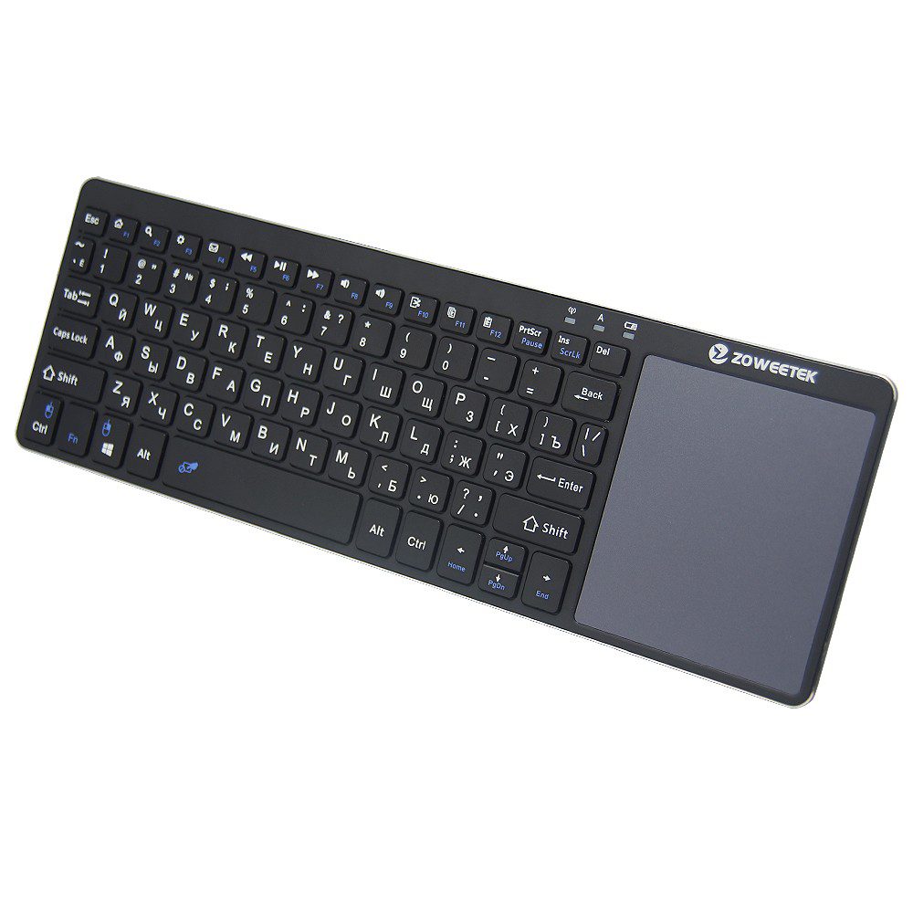 Zoweetek K12-1 беспроводная русская клавиатура с сенсорной панелью для Android Smart TV Box Ноутбук PC